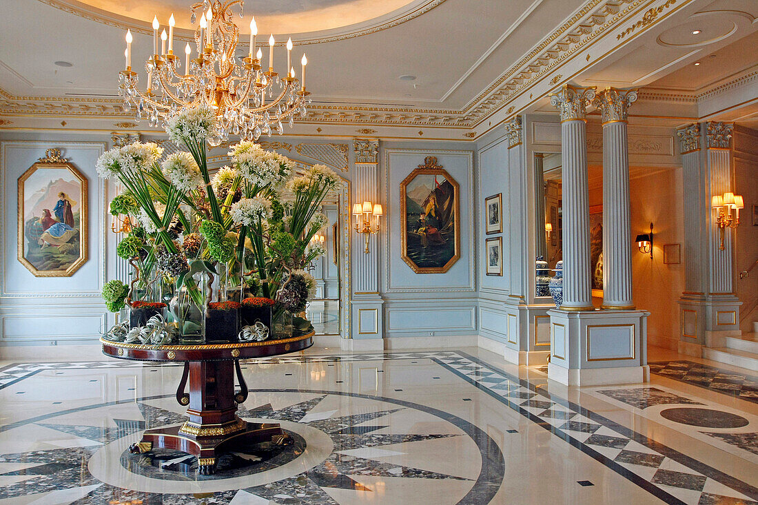 Reception, The Lobby, 'Hotel Des Bergues', Geneva, Switzerland