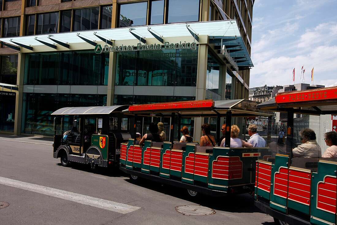 Electro Solar Mini-Train On The Left Bank, Geneva, Switzerland