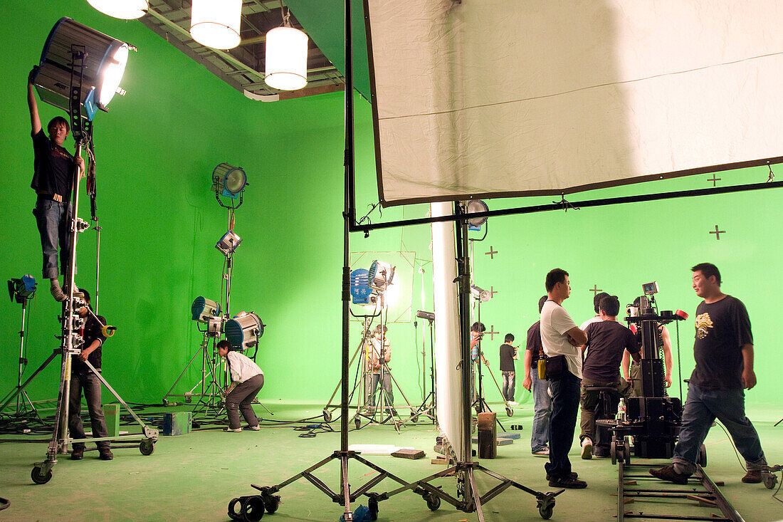 Filming Of A Commercial In A Studio With The Chinese Olympic Champions, Peking, Beijing, China