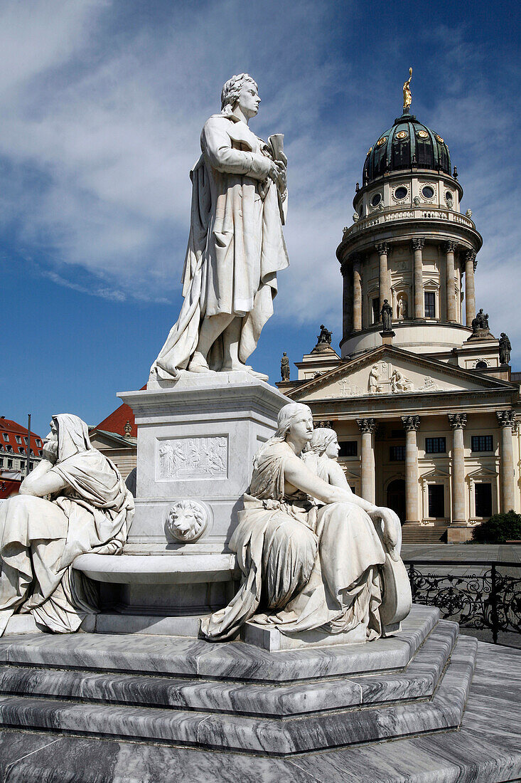 Monument To Schiller And The French Church, Franzosischer Dom, Gendarmenmarkt, Berlin, Germany