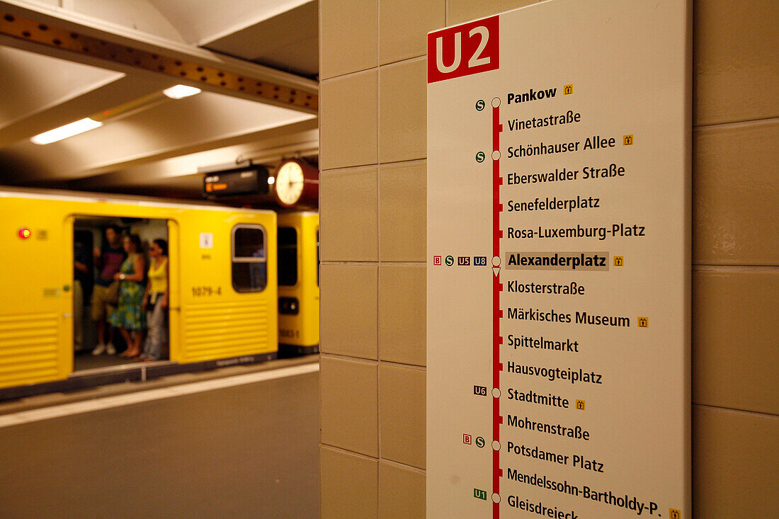 Metro Line U2, Alexanderplatz, Berlin, Germany