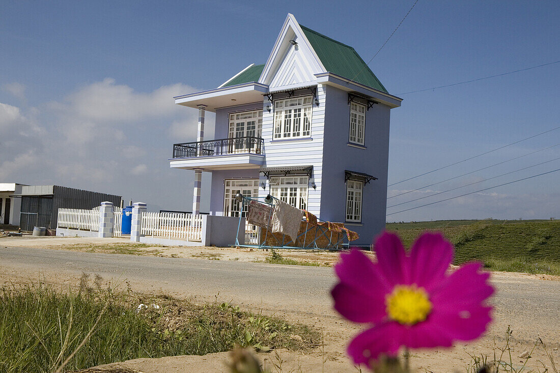 Typical house in the sunlight, Lam Dong Province, Vietnam, Asia