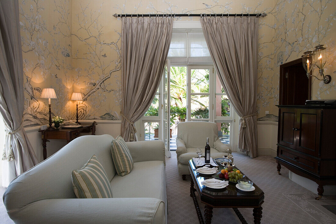 Living Room of Churchill Suite at Reid's Palace Hotel, Funchal, Madeira, Portugal