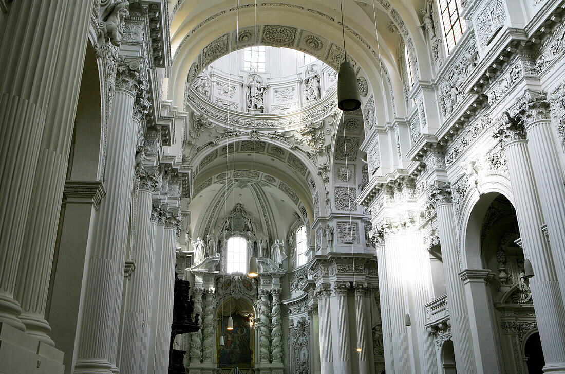 Inside the Theatine Church, Munich, Bavaria, Germany