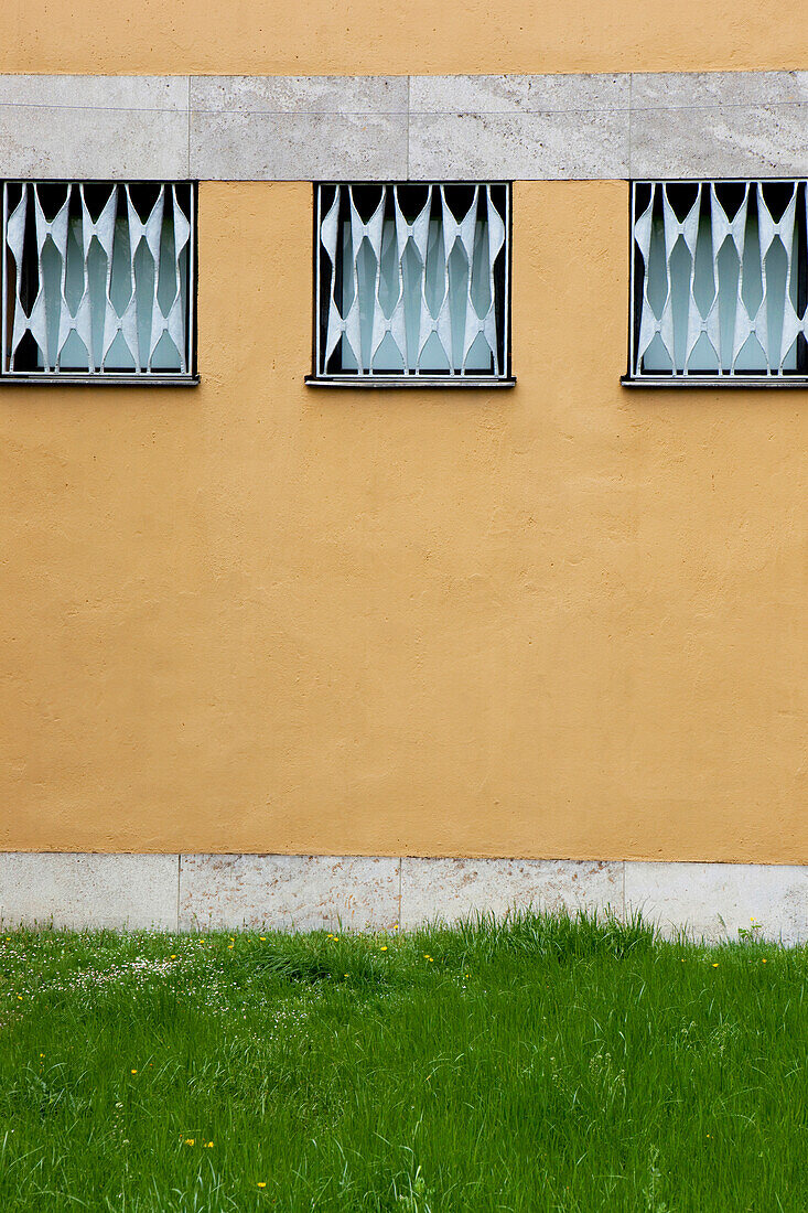 Detail of the facade, Lenbachhaus, Munich, Bavaria, Germany