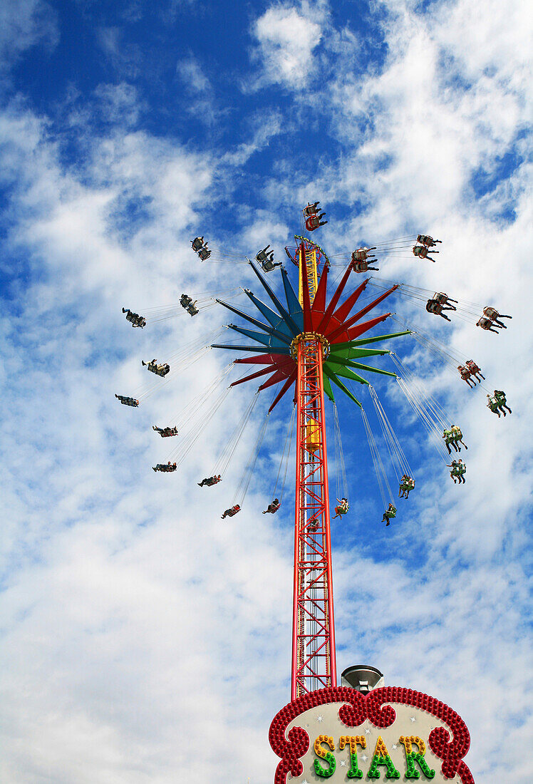 Fairground ride Star Flyer, Oktoberfest, Munich, Bavaria, Germany