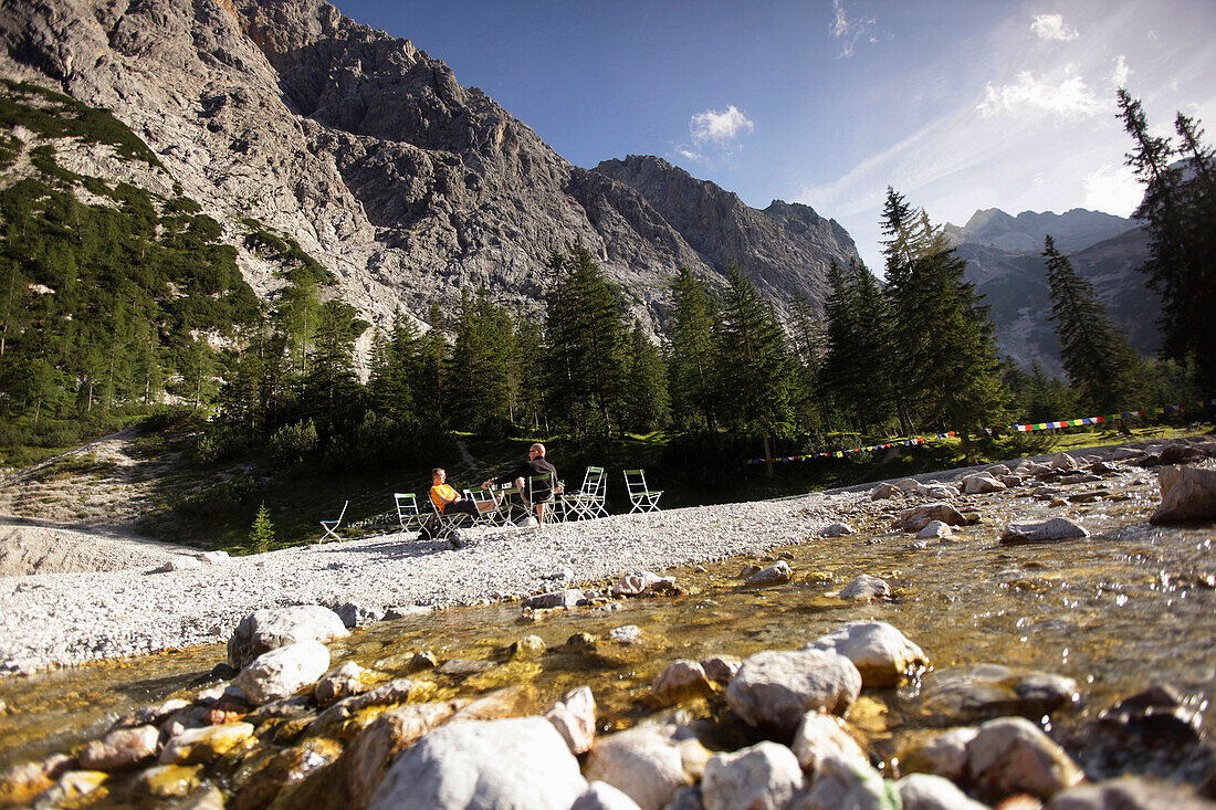 River near Reintalanger hut, Rein Valley, near Garmisch, Bavaria Germany