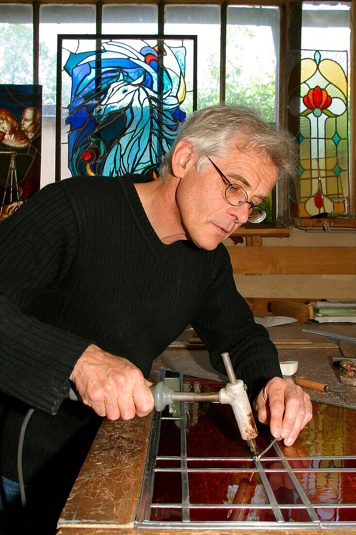 Denis Picol'S Workshop, Stained Glass, Chartres, Eure-Et-Loir (28), France