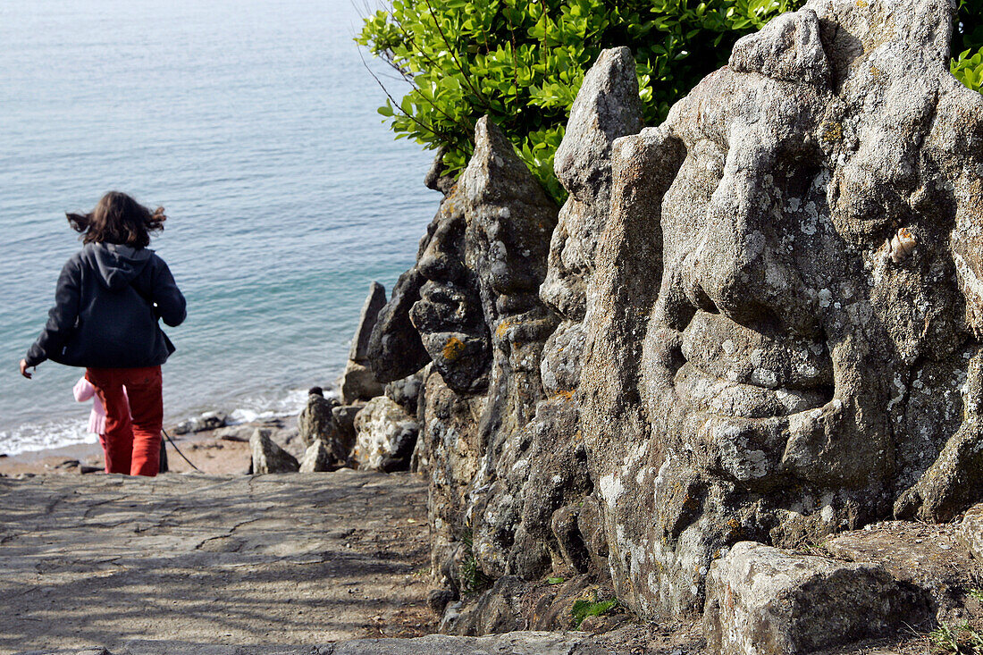 The Rocks Of Rotheneuf Sculpted By The Abbe Fourre, Saint-Malo, Ille-Et-Vilaine (35), France