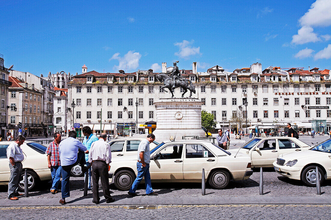 Taxi Drivers, Praca Da Figueira, Figueira Square, Portugal, Europe