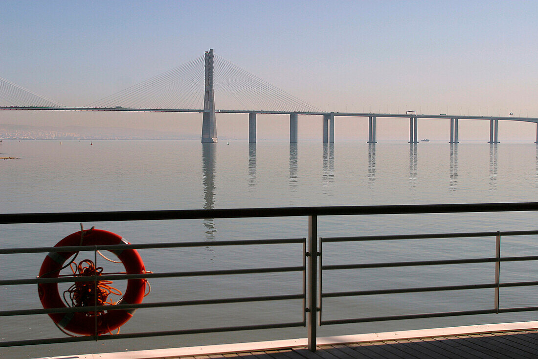 Vasco De Gama Bridge, (Ponte Vasco De Gama), Park Of Nations, Site Of The 1998 World Expo, Lisbon, Portugal