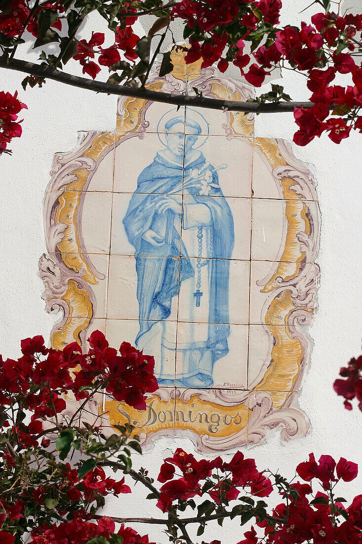 Azulejo On The Facade Of The Mayor'S Office Of Cascais, La Costa Do Estoril, Portugal