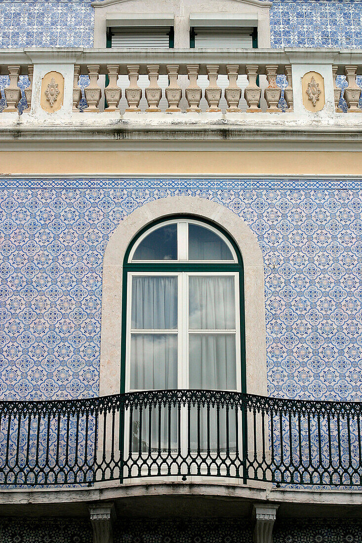 Azulejos On The Facade Of A House, Lisbon, Portugal