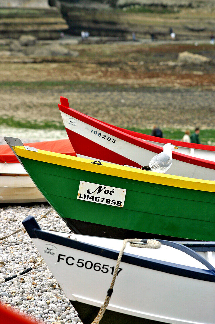 Boat On The Beach And The Cliffs Of Etretat