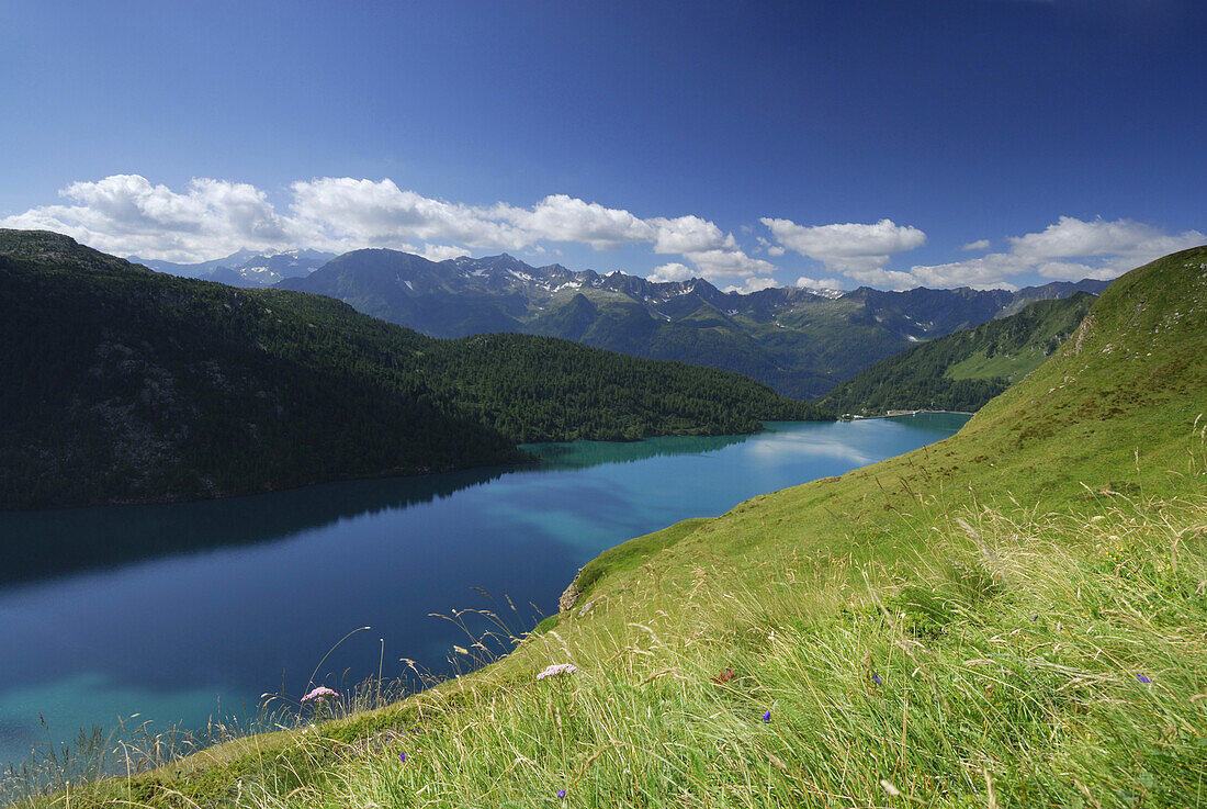 Reservoir Lago Ritom, Ticino Alps, Canton of Ticino, Switzerland