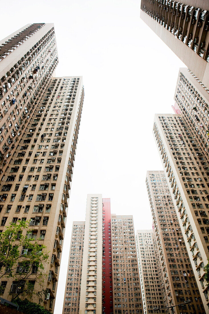 Skyscraper apartment block in Kowloon, Hong Kong, China