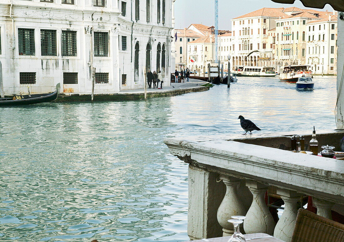 Grand Canal with Vaporetto [-], motorized waterbus [-], Venice, Veneto, Italy