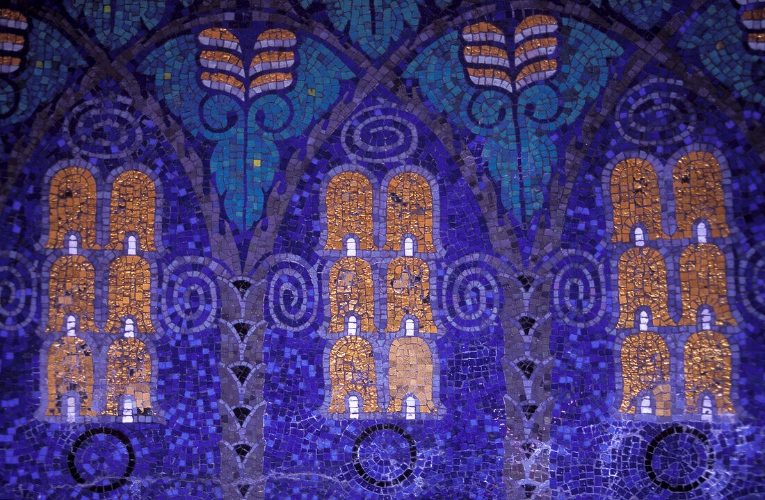 Darmstadt, mosaic, Mathildenhoehe, art nouveau, Hesse, Germany