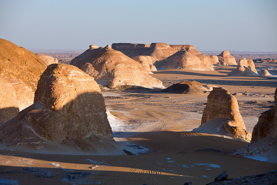 Twighlight in White Desert National Park, Egypt, Libyan Desert