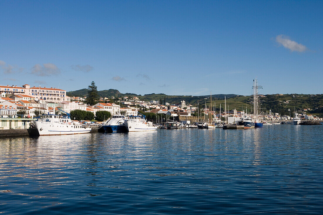 Hafen von Horta, Insel Faial, Azoren, Portugal, Europa