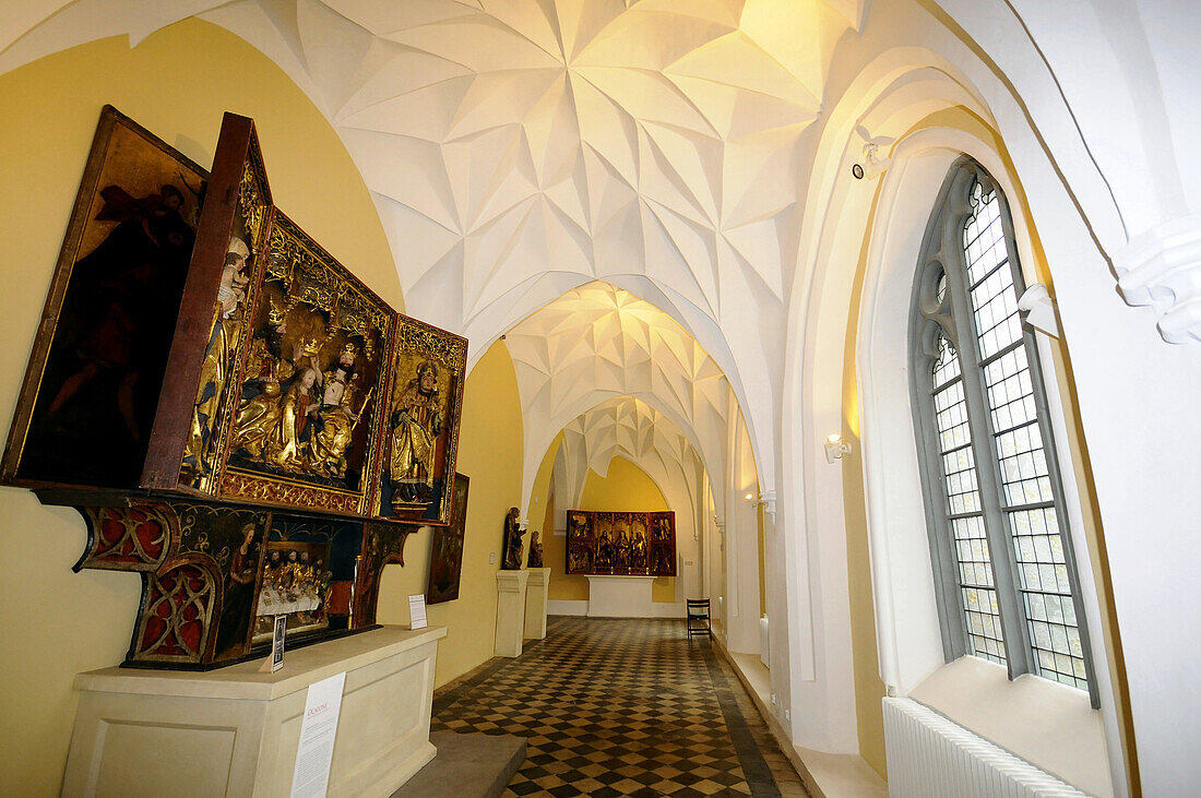 Deserted corridor at the national museum, Gdansk, Poland, Europe