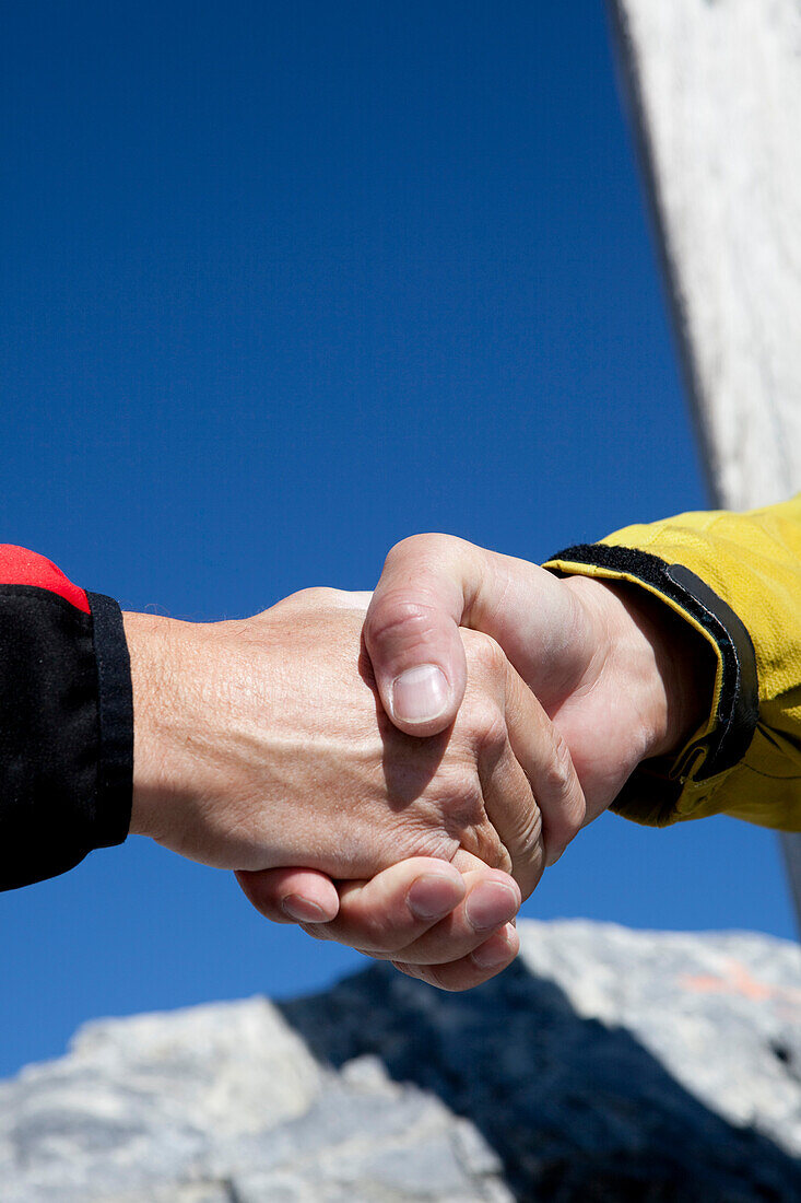 Handshake, Clariden, Canton of Uri, Switzerland