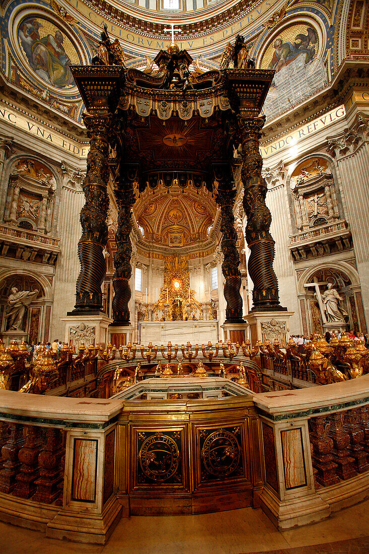 Interior Of Saint Peter'S Basilica, Basilica San Pietro, Rome