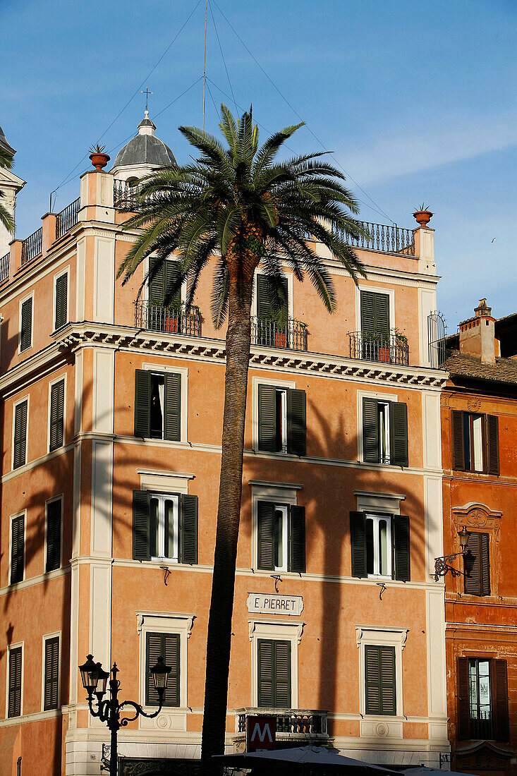 Facade Of A House On The Piazza Di Spagna, Rome