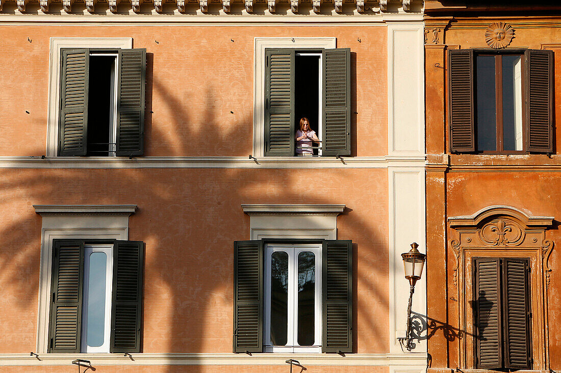 Facade Of A House On The Piazza Di Spagna, Rome