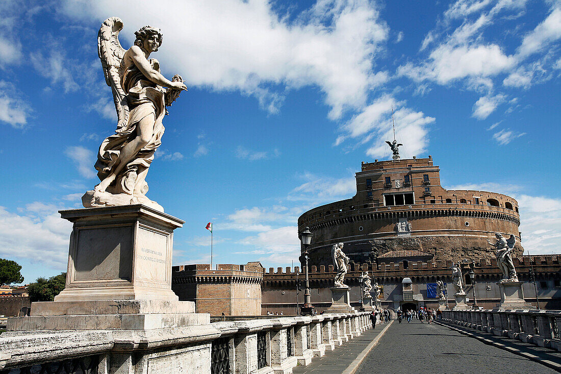 Castel Sant' Angelo And Bridge, Rome