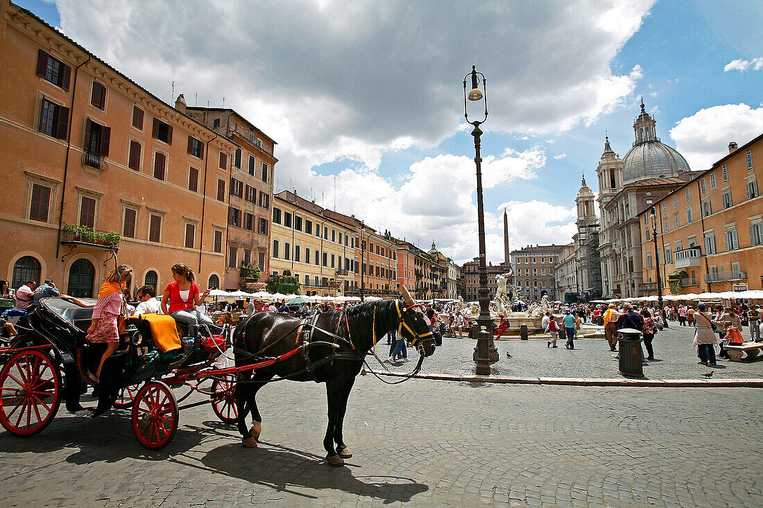 Horse And Buggy, Piazza Navona, Rome