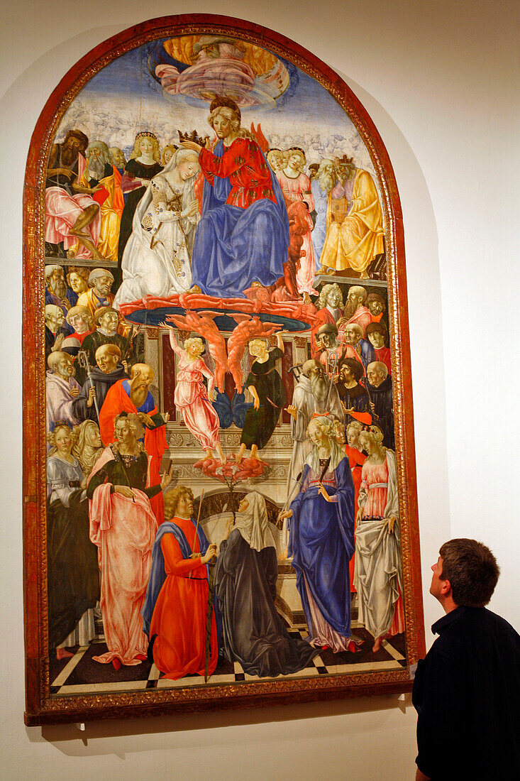 Coronation Of The Madonna By Giorgio Martini, National Art Gallery, Pinacoteca Nazionale, Palazzo Buonsignori, Via San Pietro, Siena, Tuscany, Italy