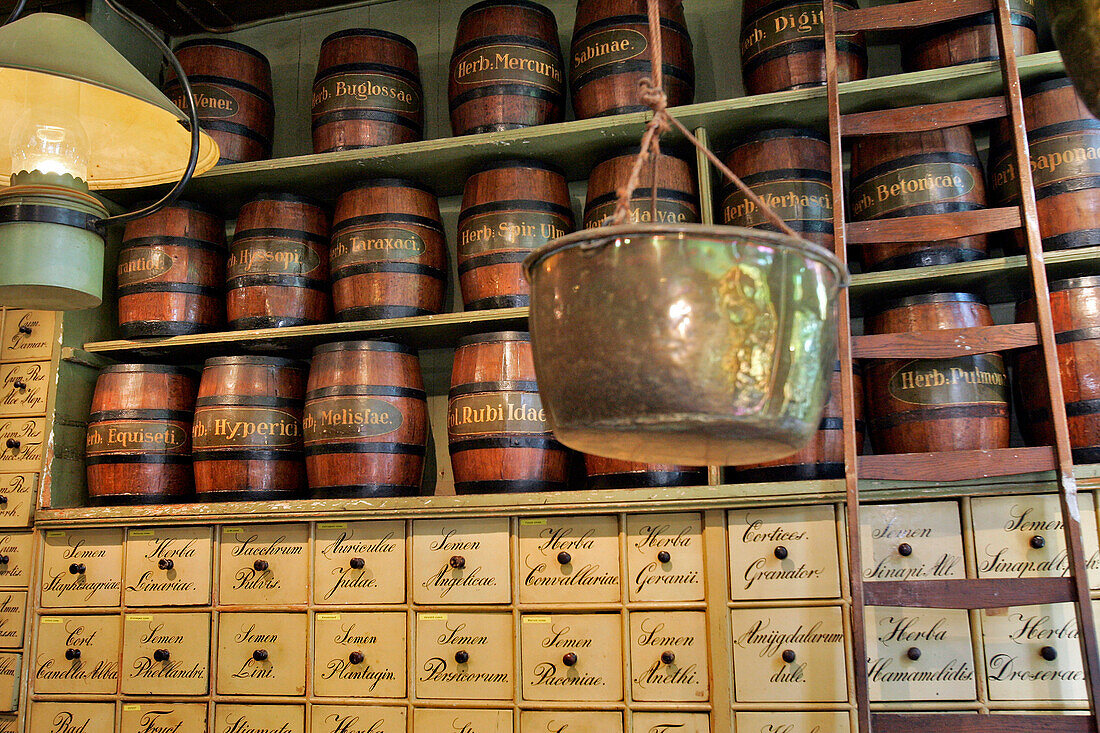 Herbalist'S Shop 'Jacob Hooy Cie' Near Nieuwmarkt Square, Homeopathy And Herbal Teas, Amsterdam, Netherlands