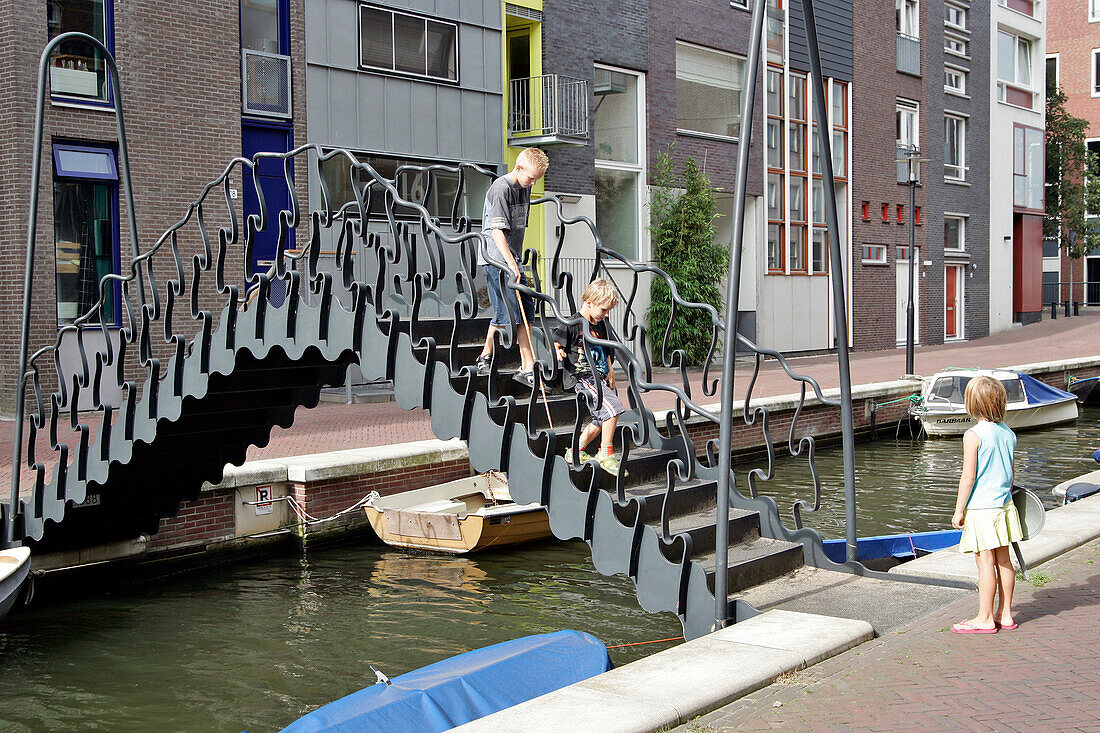 Bridge Designed By Guy Rombouts And Monika Droste, Java Eiland, Amsterdam, Netherlands