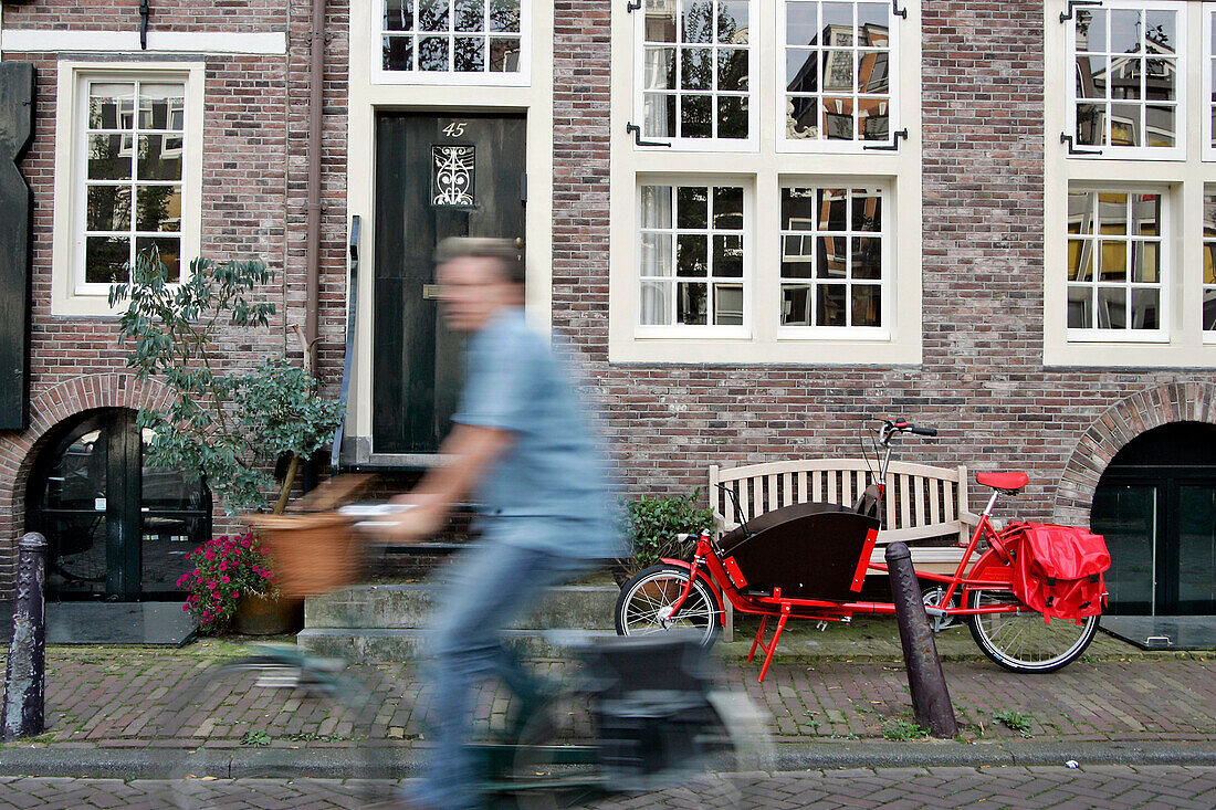 Street Ambiance And Bicycles, Amsterdam, Netherlands