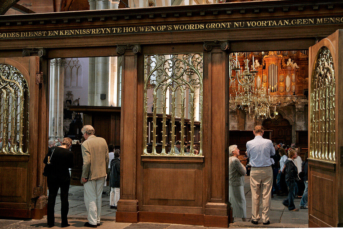 Interior Of The Church Oude Kerk, Amsterdam, Netherlands