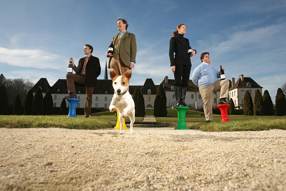 'Photo 1 From L. To R. Meo Camuzet; Sylvie Esmonin; Bertrand Devillars; Thibaut Ligier Bel Air, Cote D'Or (21)'