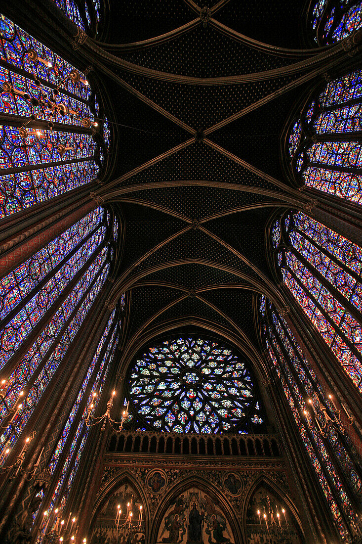 Sainte-Chapelle On The Ile De La Cite, In Paris. High Chapel, Paris (75)