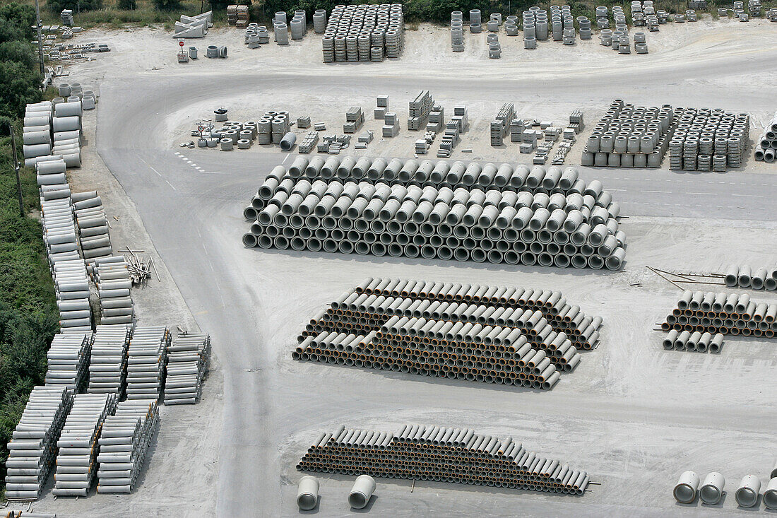Cement And Concrete Factory For The Making Of Pipes And Public Equipment For Road Maintenance (34), France