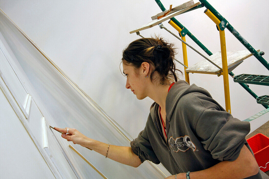 Painting And Decorating, Trial Event At The 40Th Olympiad Of Metiers In Brittany, Saint-Brieuc, October 2008, France