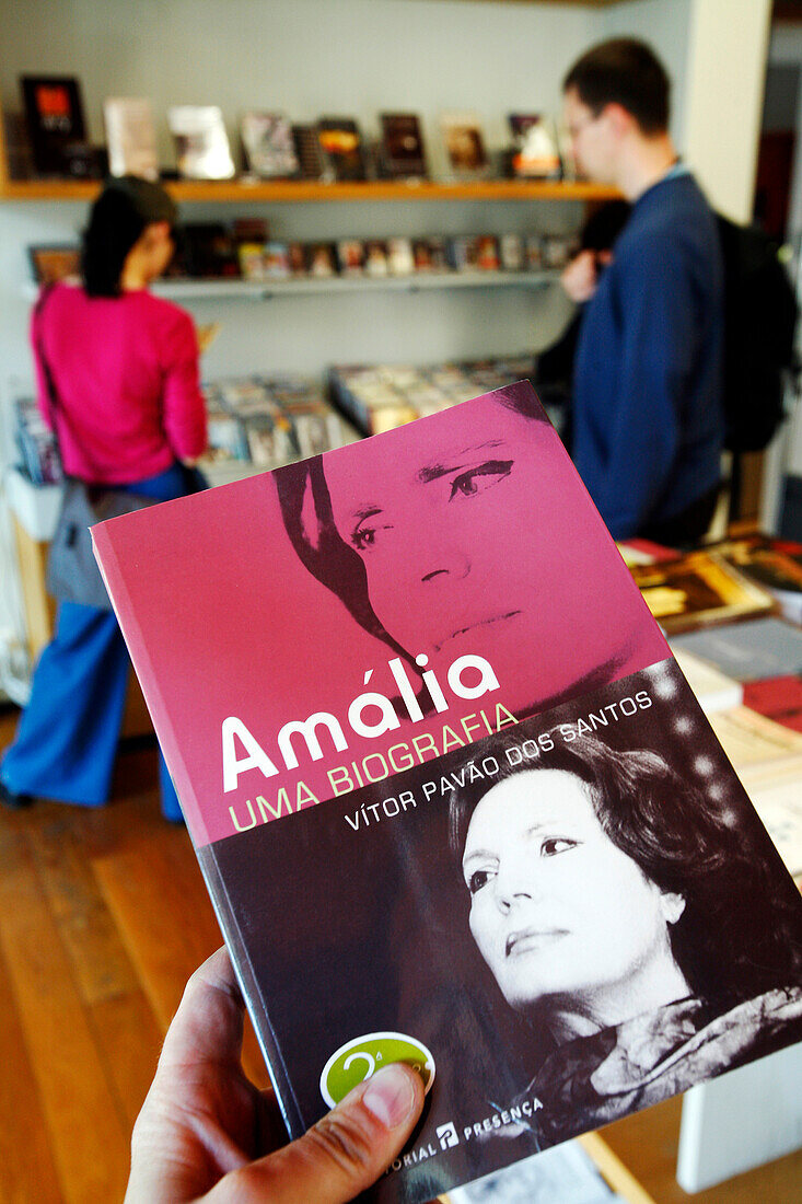 Book About Amalia Rodrigues, Well-Known Fado Singer, Gift Shop At The Casa-Museu Do Fado E Da Guitarra Portuguesa, The Fado And Portuguese Guitar Museum Of Lisbon, Portugal, Europe