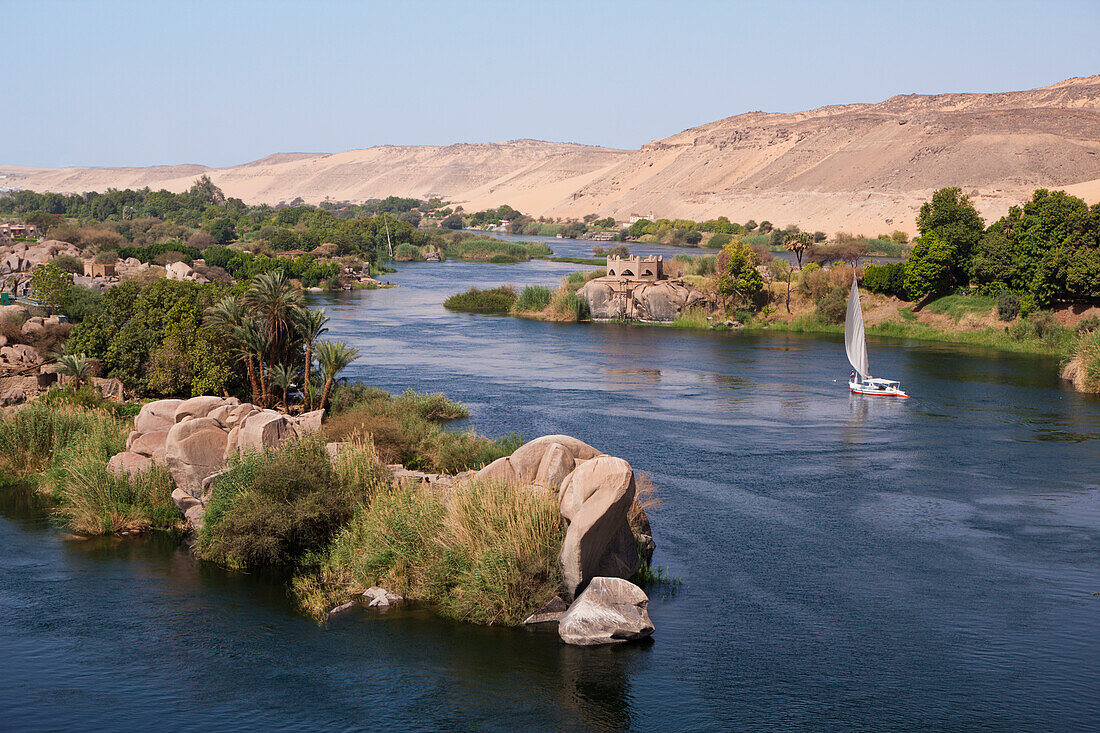 Felucca on Nile River Cataract, Aswan, Egypt