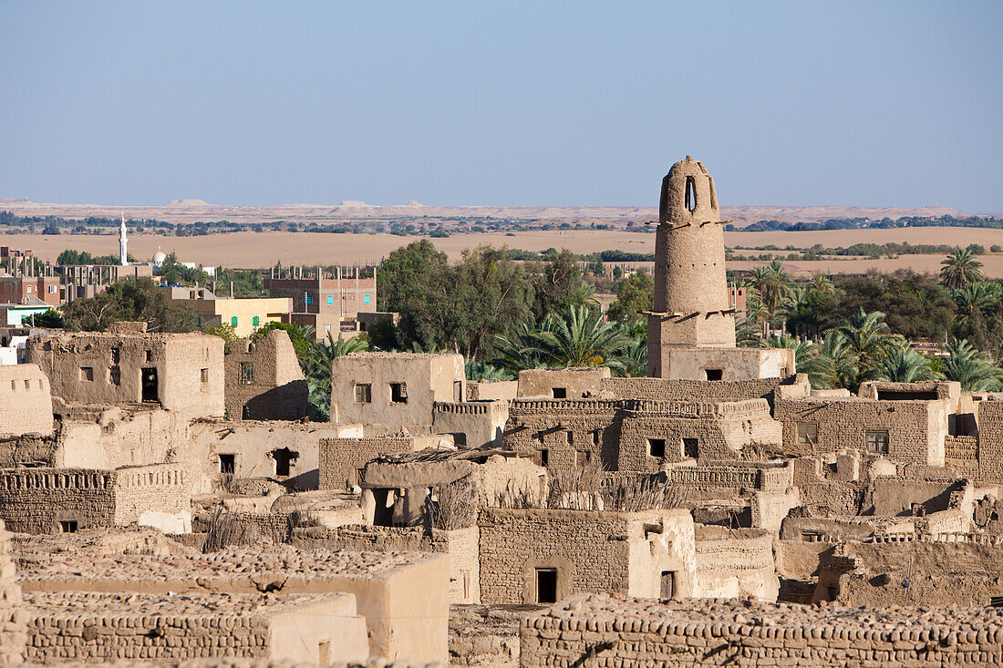 Old Town El Qasr in Dakhla Oasis, Libyan Desert, Egypt