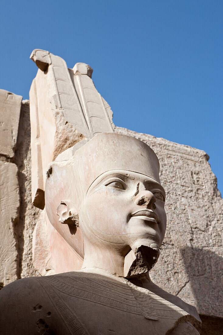 Statue in Karnak Tempel, Luxor, Ägypten