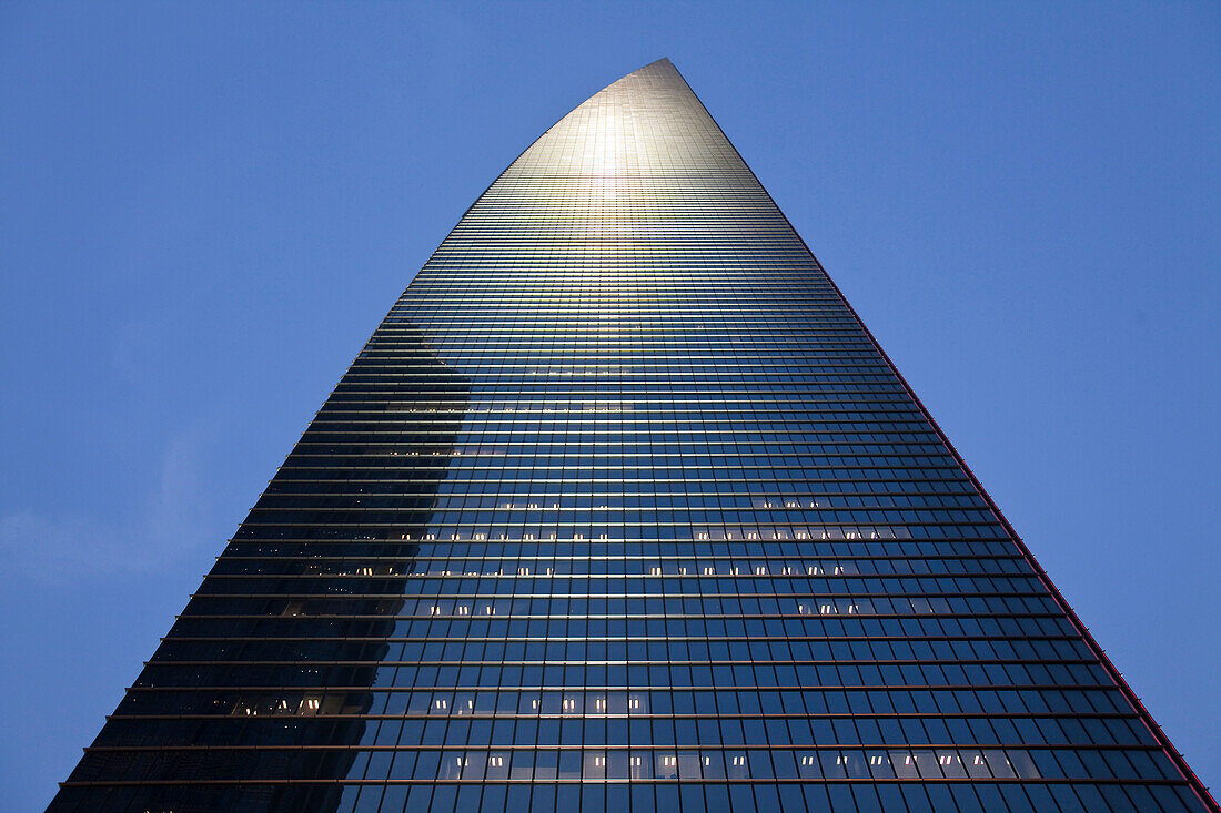 View at World Trade Financial Center, Pudong, Shanghai, China, Asia