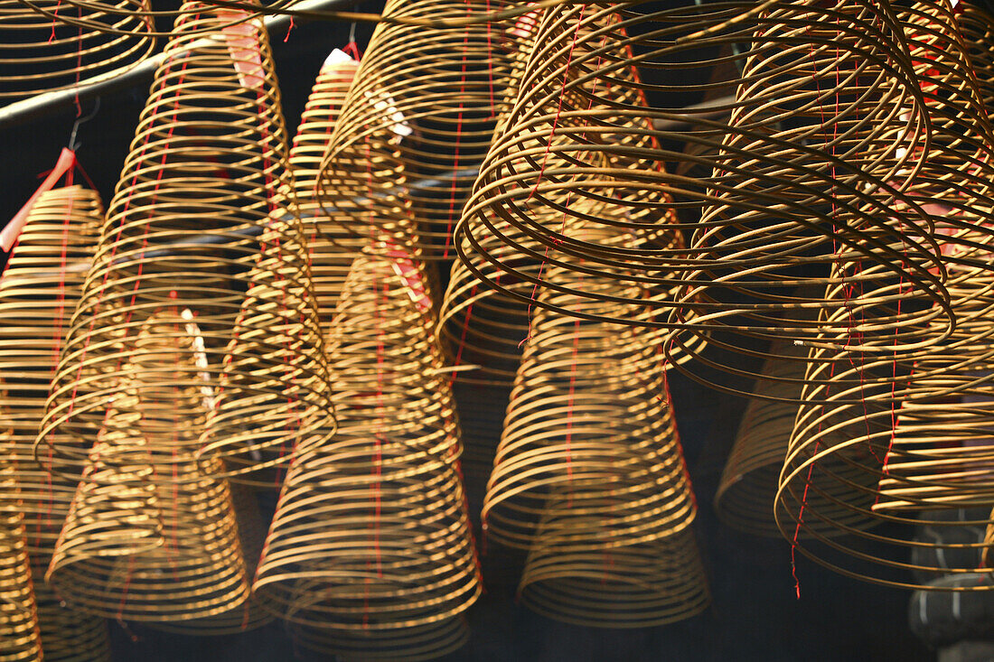 smoke, incense offerings, Thien Hau temple Ho Chin Minh City, Vietnam, Asia