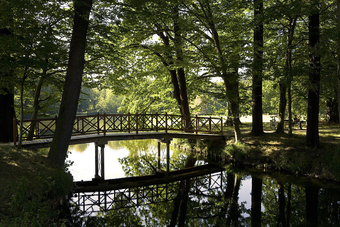 Grounds of Branitz castle, Fürst Pückler Park near Cottbus, Brandenburg, Germany, Europe