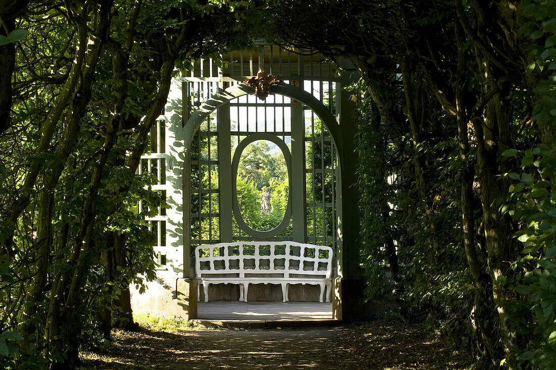 Rococo garden in Veitshoechheim castle, near Würzburg, Lower Franconia, Bavaria, Germany, Europe