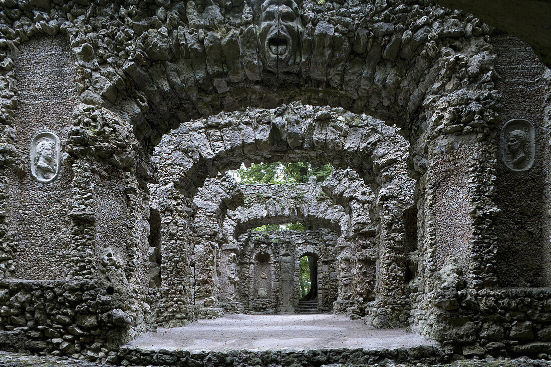 Sanspareil, theatre ruins, Wonsees, Upper Franconia, Bavaria, Germany, Europe