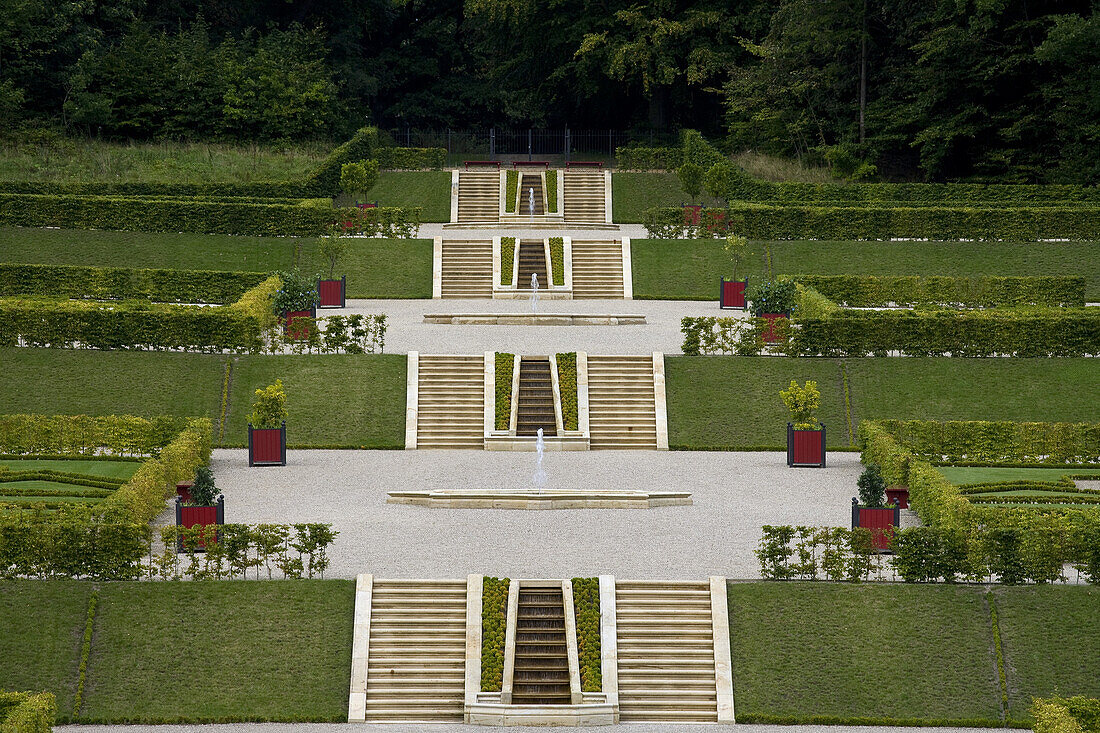 Neuwerkgarten, barocker Terrassengarten, Schloss Gottorf, Schleswig, Schleswig-Holstein, Deutschland, Europa